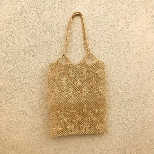Bolsa Fibra Buriti Rendada - Cru